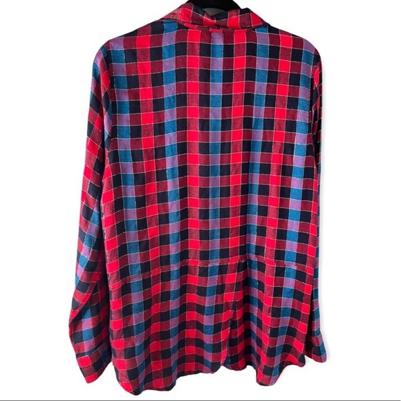 Lucky Brand women’s Plaid long sleeve button up shirt size large - Picture 2 of 6